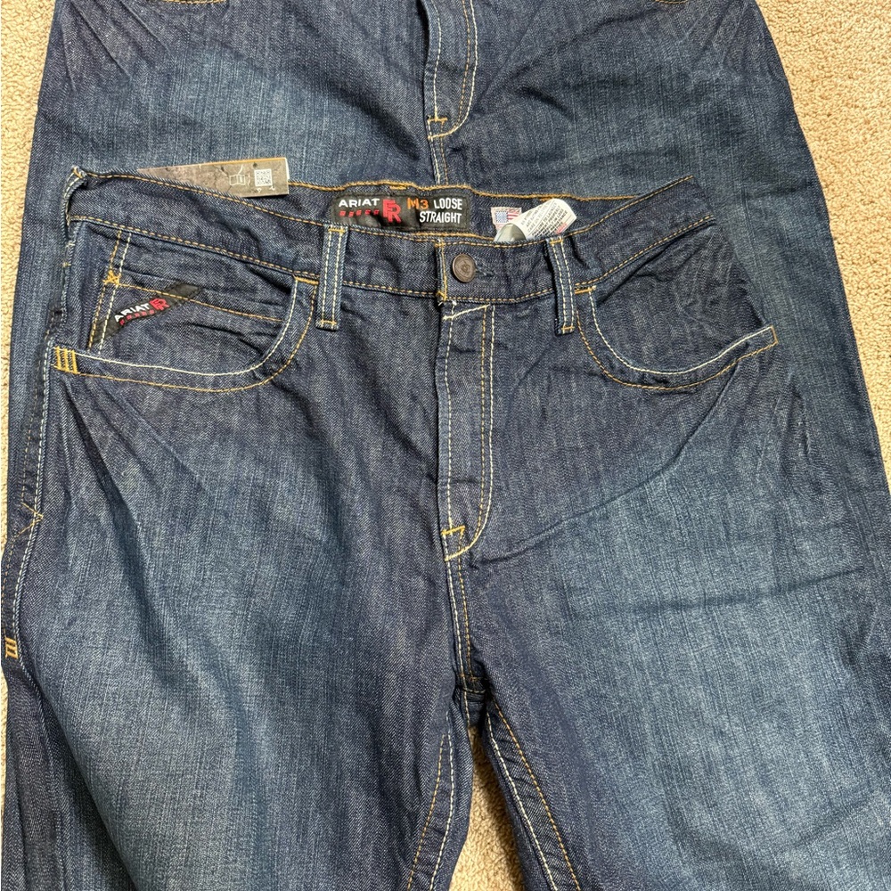 Ariat Men's Dark Blue Straight Jeans